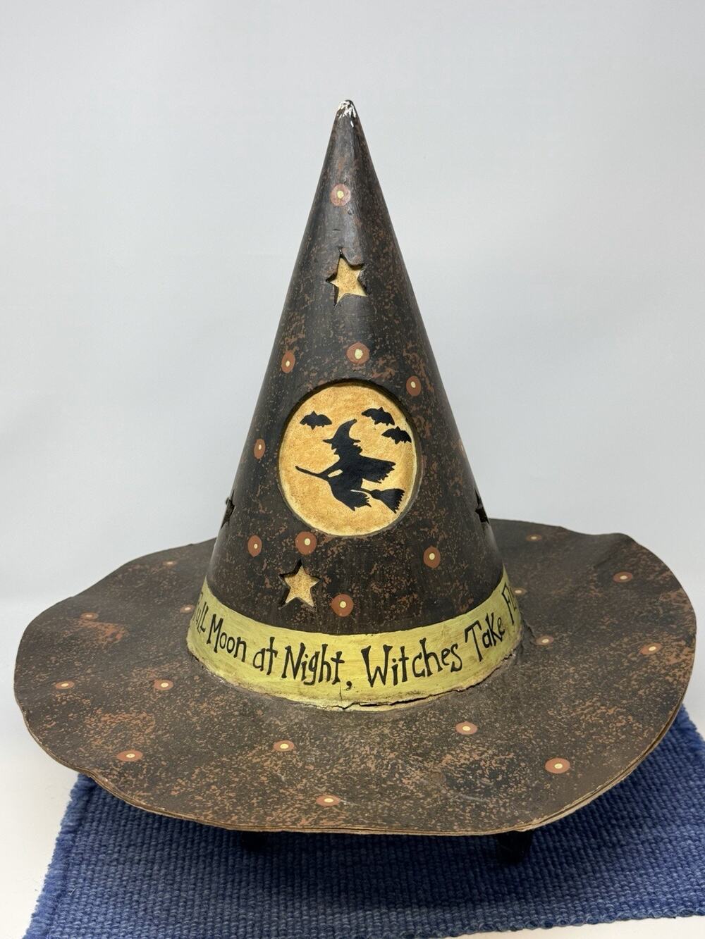 Trick or Treat Witch Hat for Halloween-Light-Up Stars Signed David